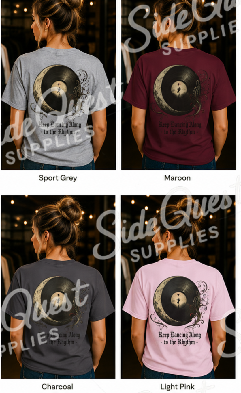 Through Highs and Lows keep dancing along to the rhythm - Dark and poetic T-shirt