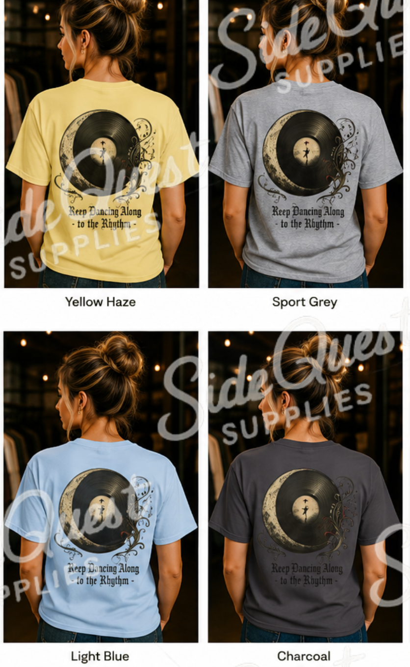 Through Highs and Lows keep dancing along to the rhythm - Dark and poetic T-shirt