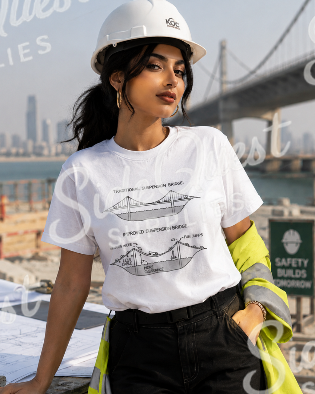 Best bridge design Unisex Heavy Cotton Tee