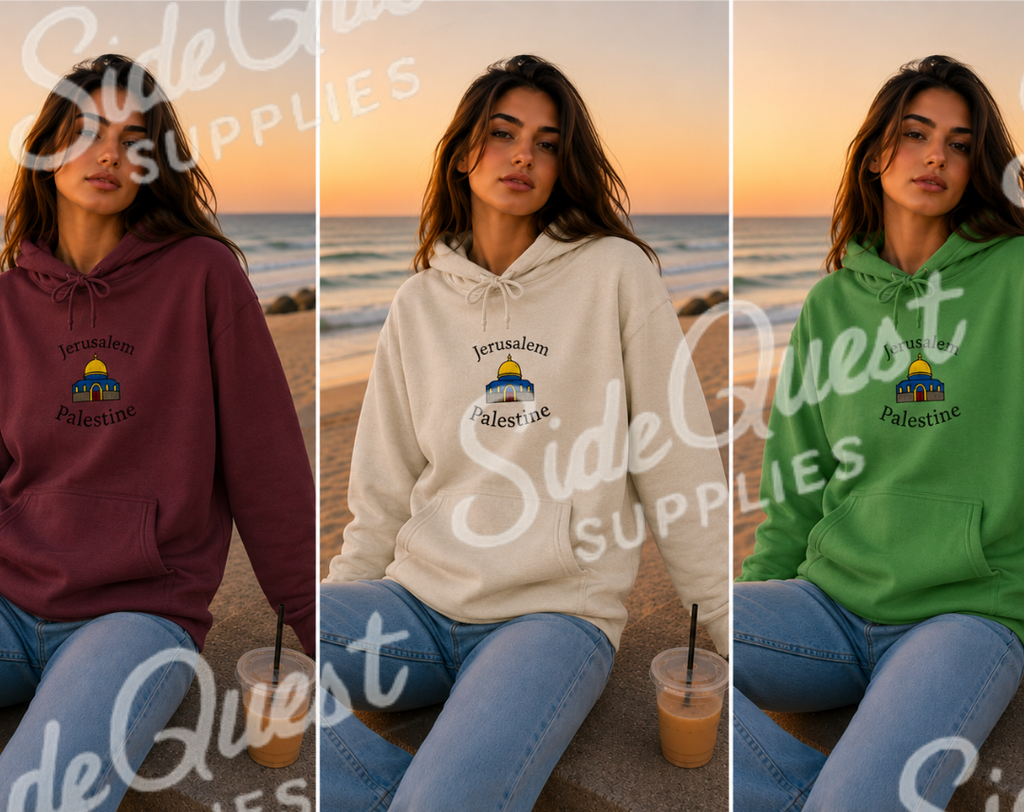 Jerusalem, Palestine Hoodie - embroidery Hoodie