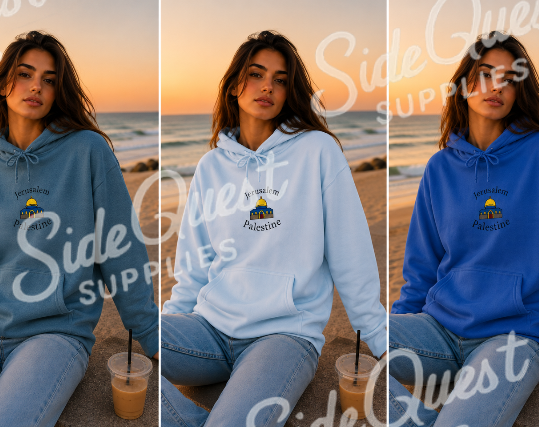 Jerusalem, Palestine Hoodie - embroidery Hoodie
