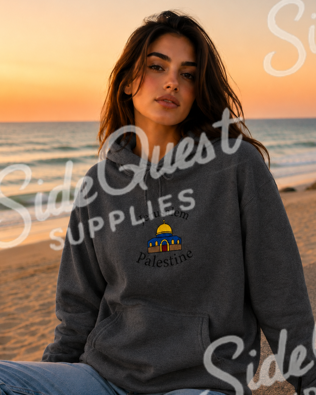 Jerusalem, Palestine Hoodie - embroidery Hoodie