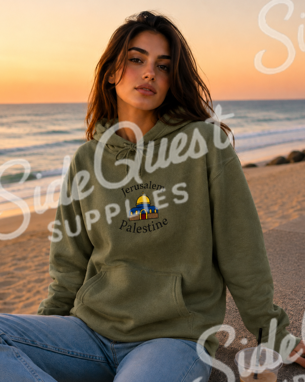 Jerusalem, Palestine Hoodie - embroidery Hoodie