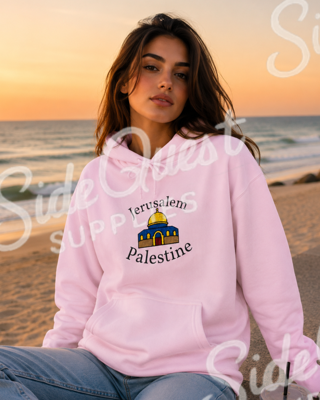 Jerusalem, Palestine Hoodie - embroidery Hoodie