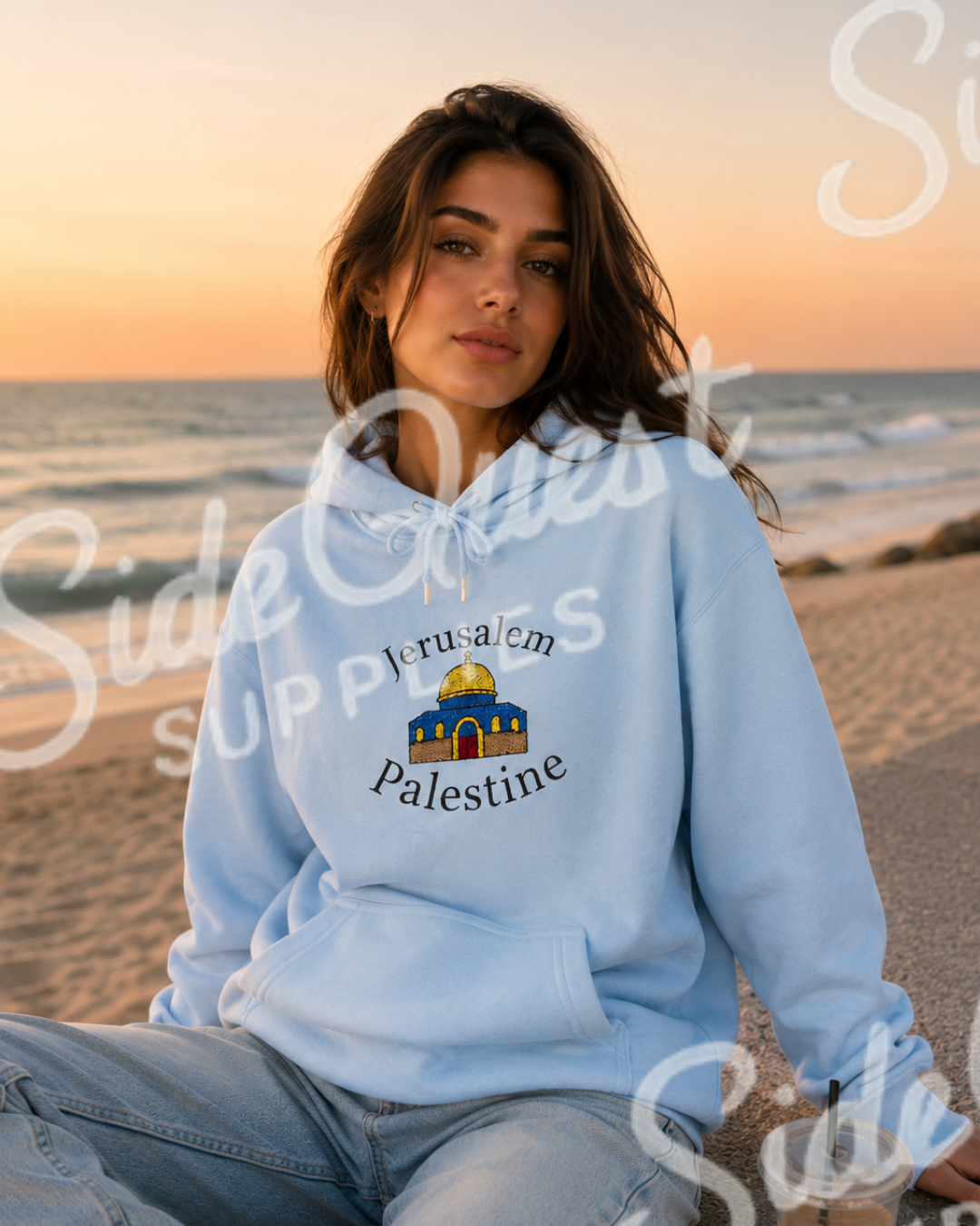 Jerusalem, Palestine Hoodie - embroidery Hoodie