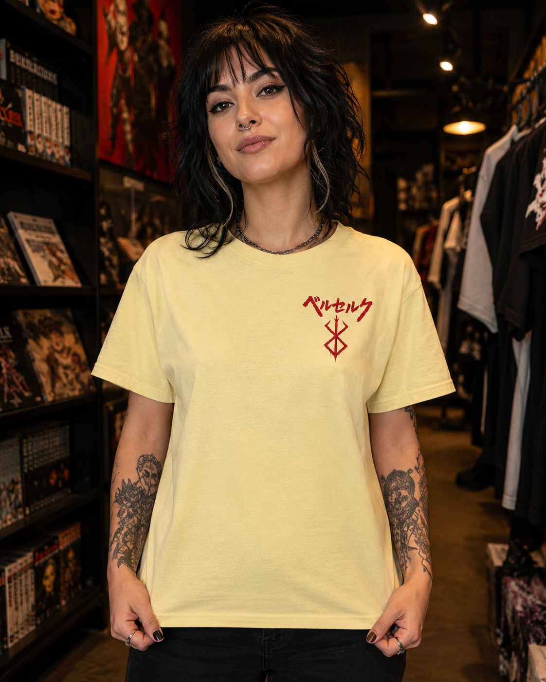 Berserk Logo and text in Japanese - T-shirt