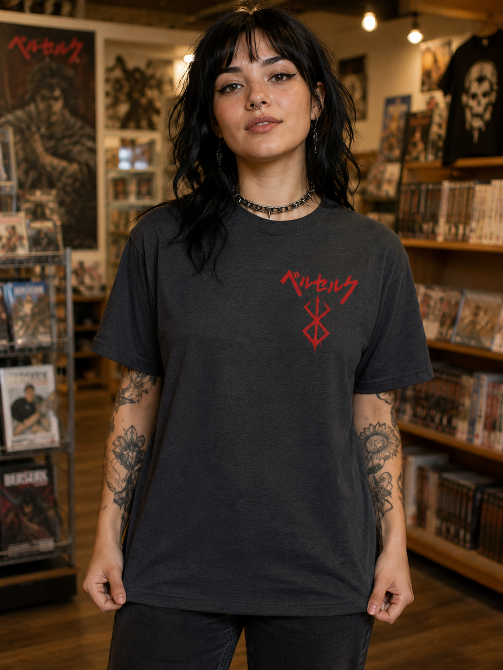 Berserk Logo and text in Japanese - T-shirt