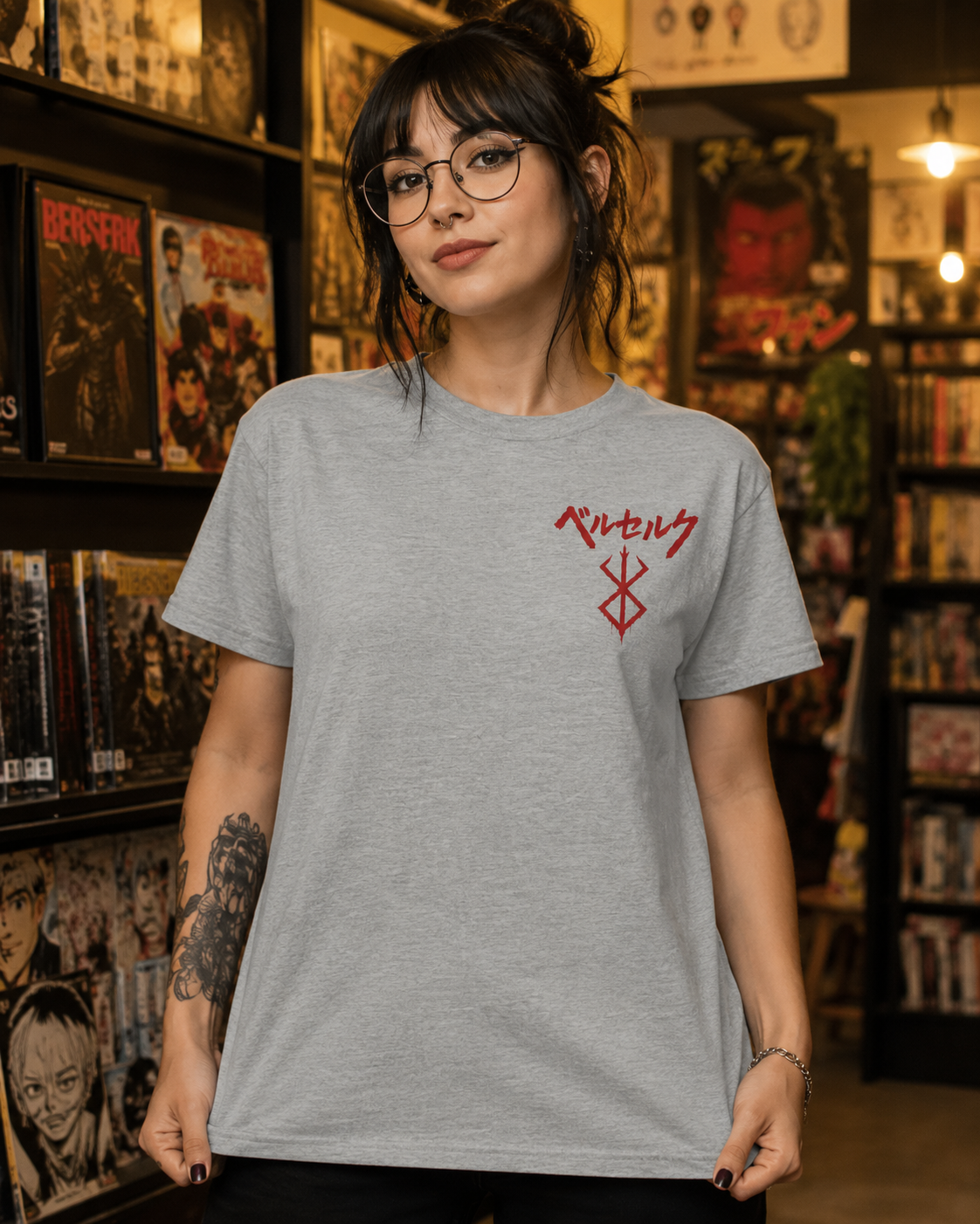 Berserk Logo and text in Japanese - T-shirt
