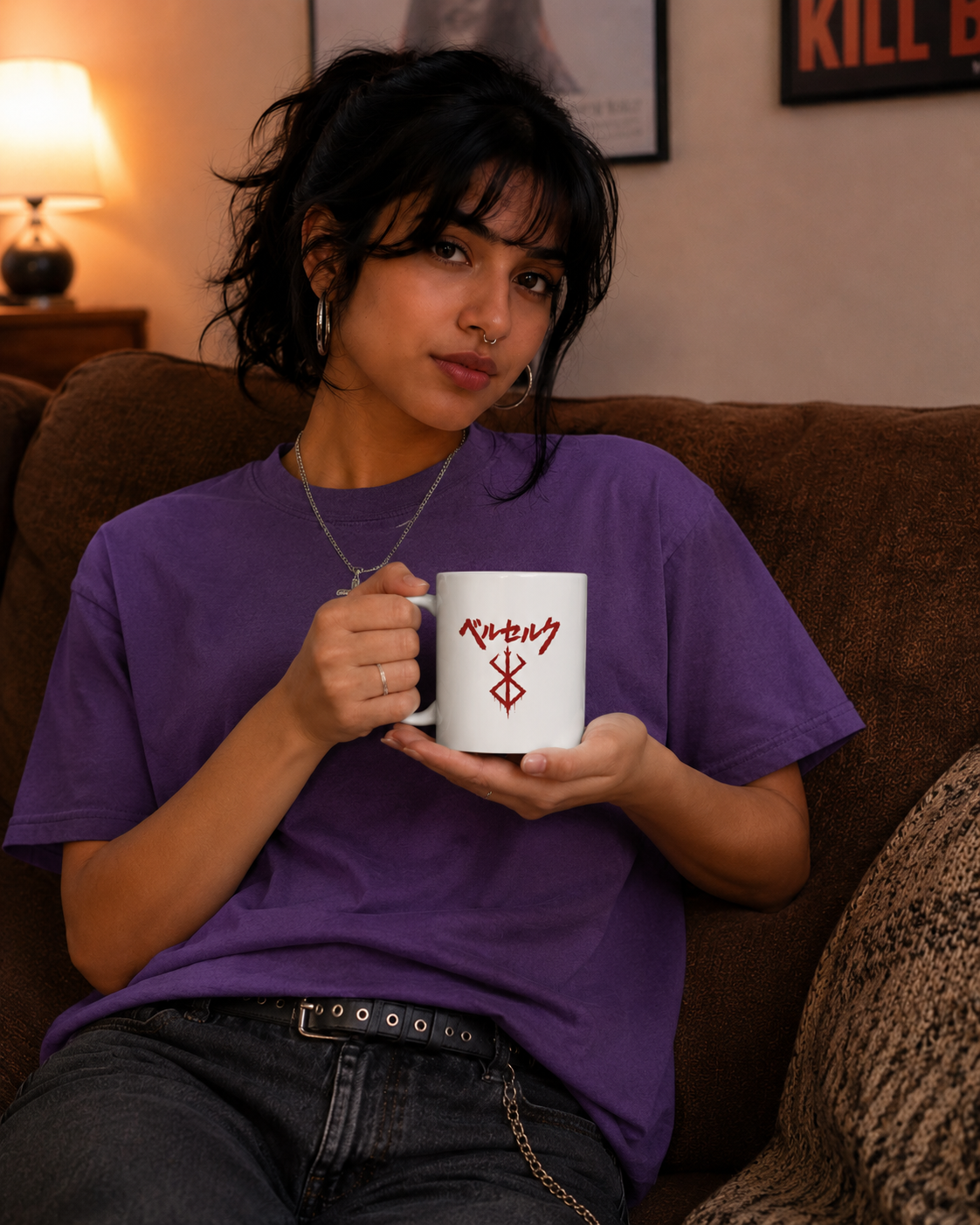 Berserk text in Japanese and Berserk Logo - Mug