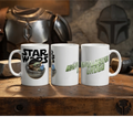 Mandalorian Mug, Grogu Mug, Star Wars Inspired Coffee Cup, Baby Grogu Ceramic Mug, Fan Gift 11oz 15oz