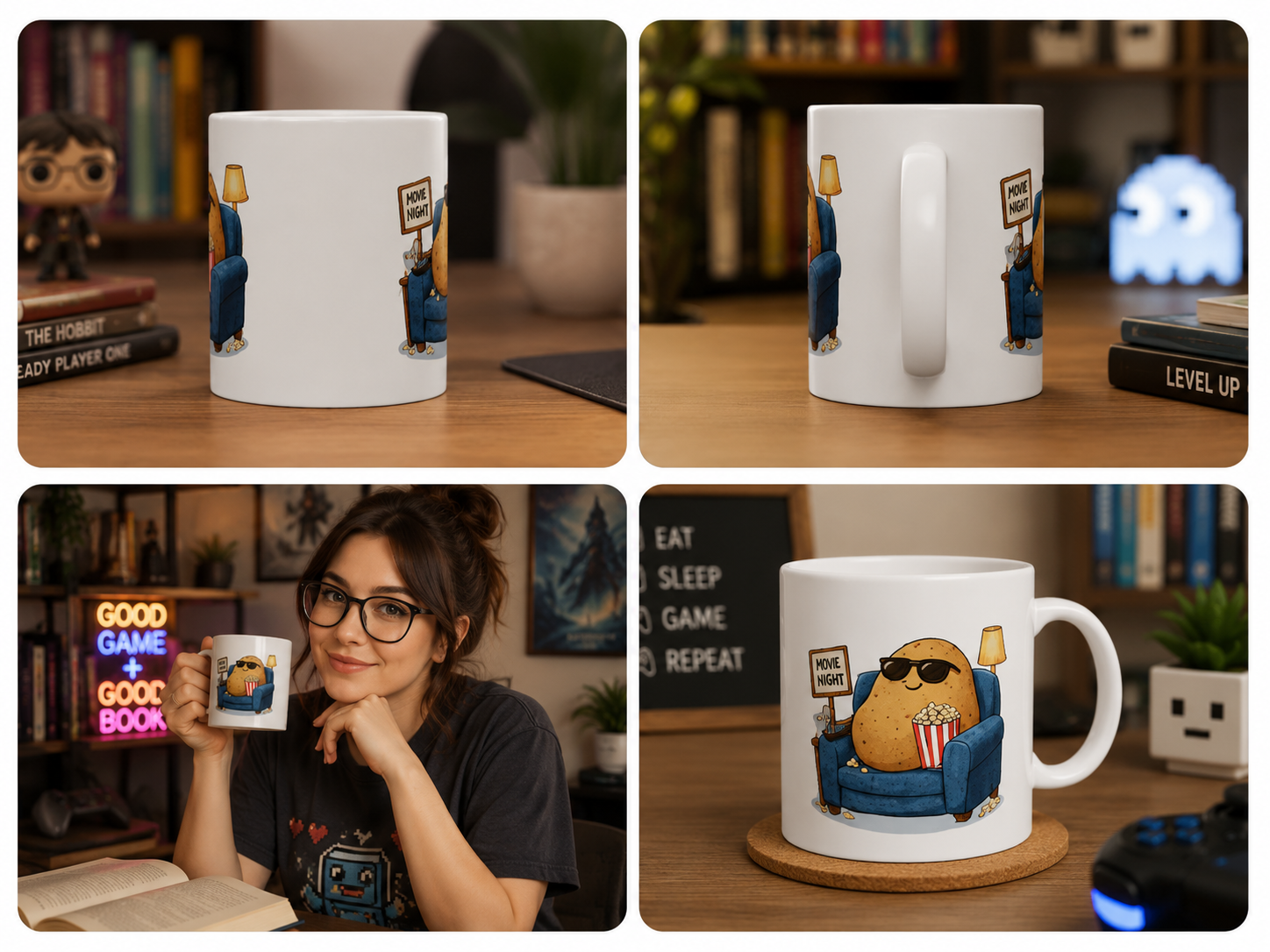 Peak Form Couch Potato Ceramic Mug in 11oz/15oz