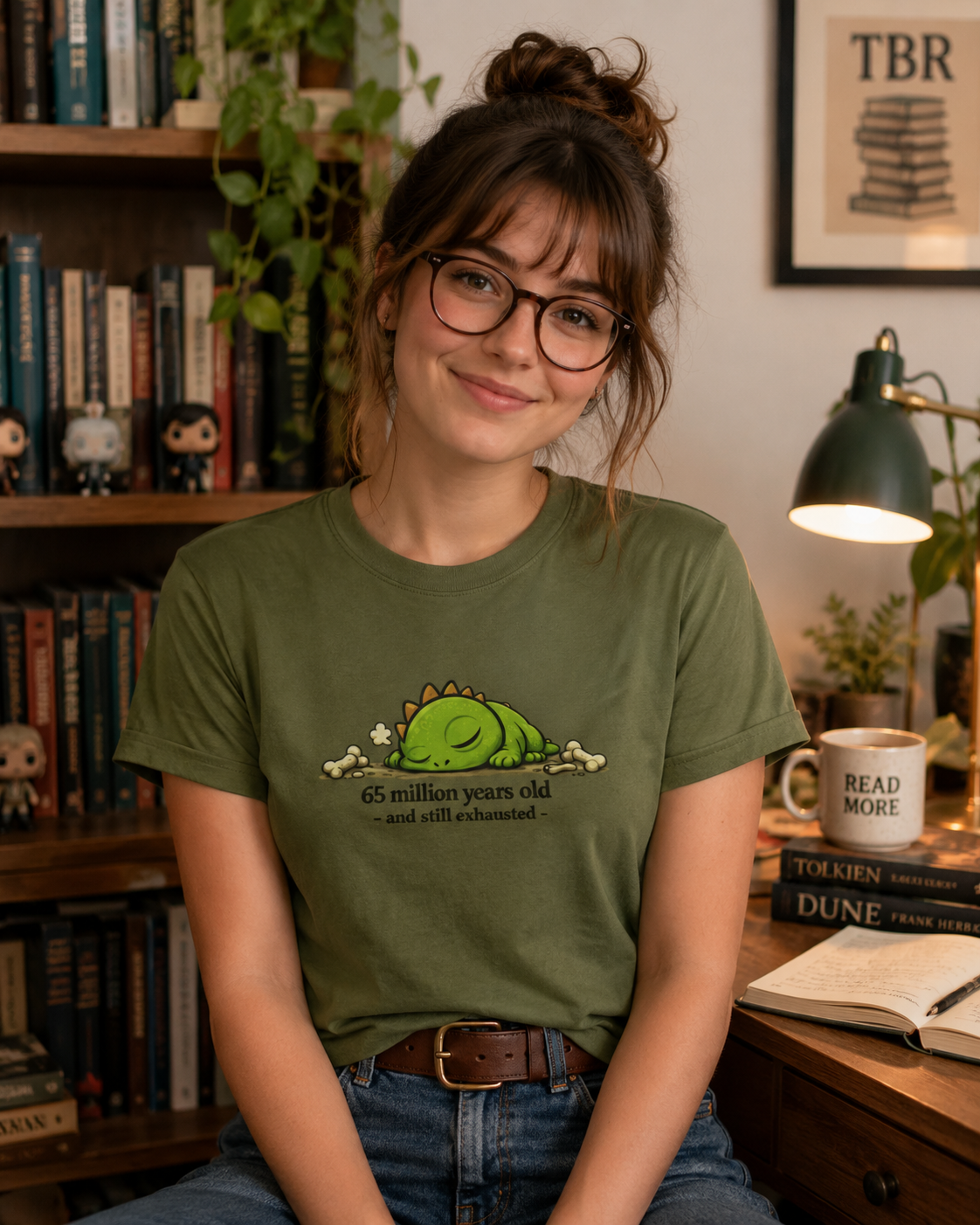 Old And Still Exhausted Shirt, Funny Dinosaur T-Shirt, Sleepy Dino Tee, Introvert Shirt, Tired Adult Humor, Cute Dinosaur Gift