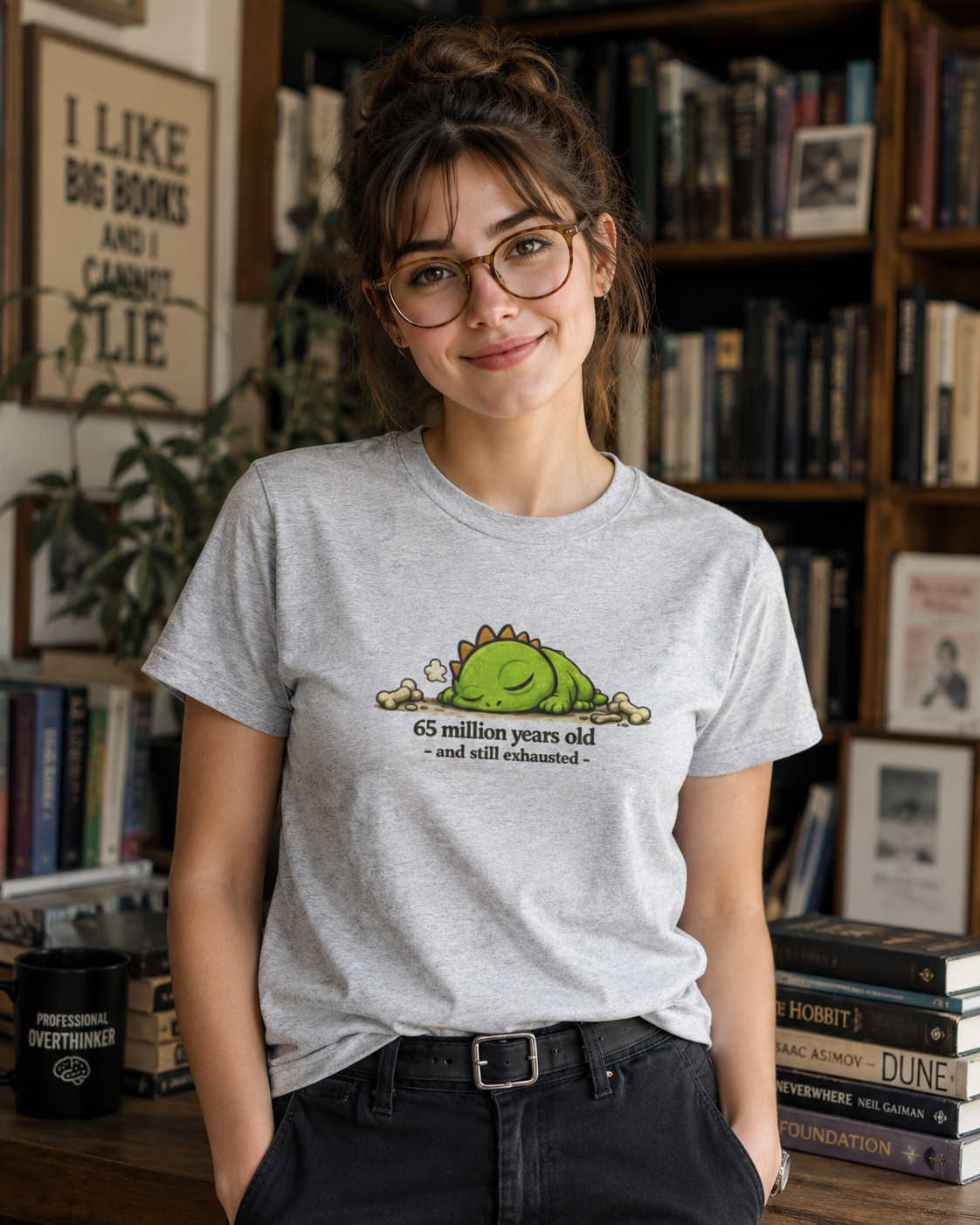 Old And Still Exhausted Shirt, Funny Dinosaur T-Shirt, Sleepy Dino Tee, Introvert Shirt, Tired Adult Humor, Cute Dinosaur Gift