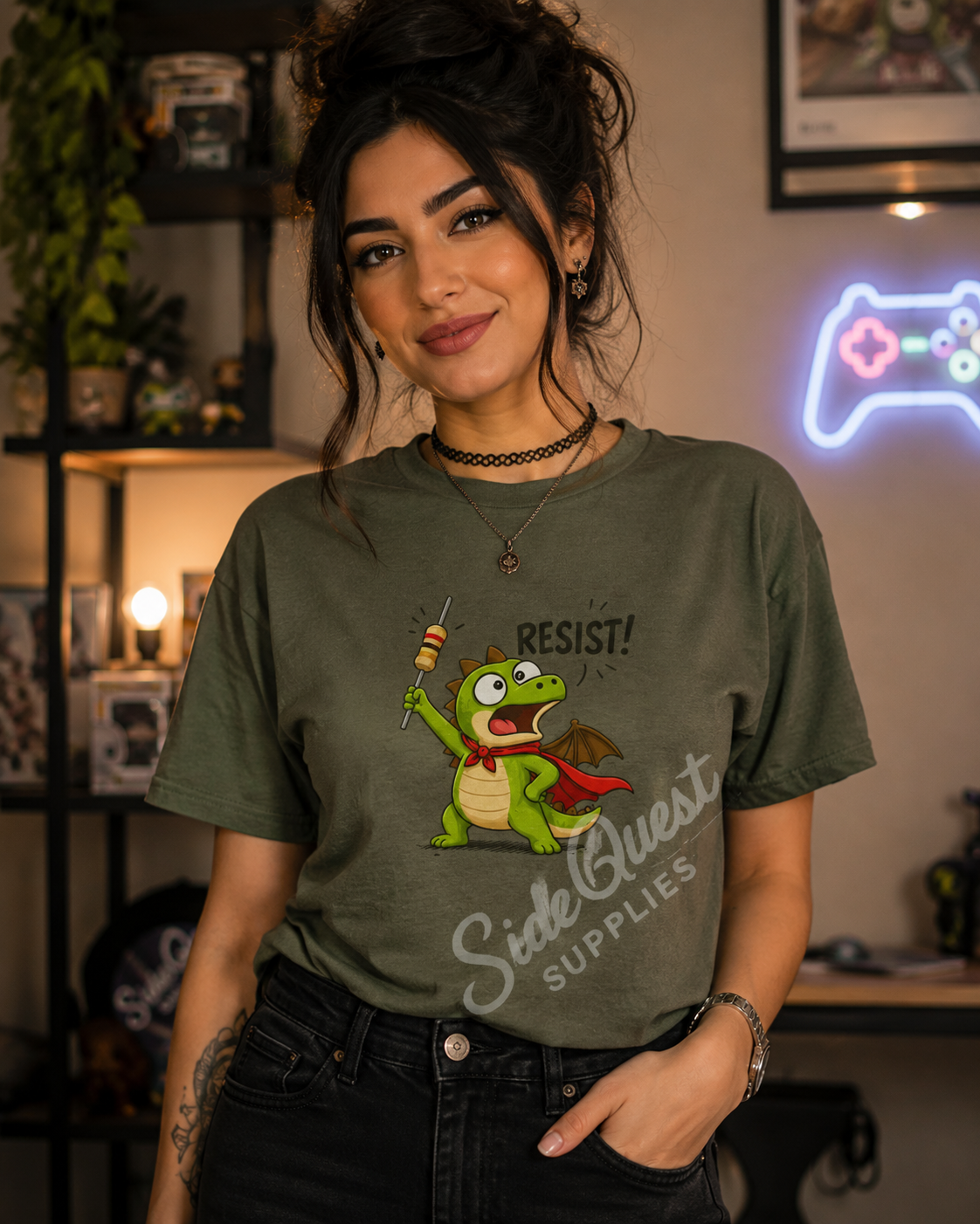 Resist Dragon super hero Shirt, Funny Electrical Engineering T-Shirt, Cute Nerdy Dragon Tee, Electronics Student Gift, STEM Humor , Engineer Gift