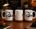 Bearly Functioning Panda Mug, Funny Coffee Mug, Cute Panda Cup, Sleepy Panda Gift, Introvert Office Humor Mug, Coworker Gift, 11oz 15oz Ceramic Mug