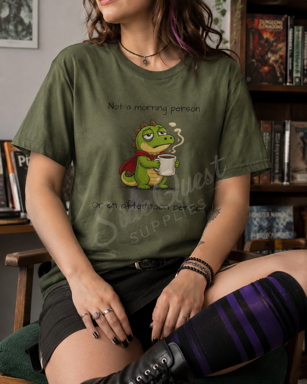 Running on Caffeine and Poor Decisions Shirt, Funny Coffee T-Shirt, Cute Dragon Tee, Caffeine Humor Shirt, Gamer Gift, Engineer and programmer Shirt