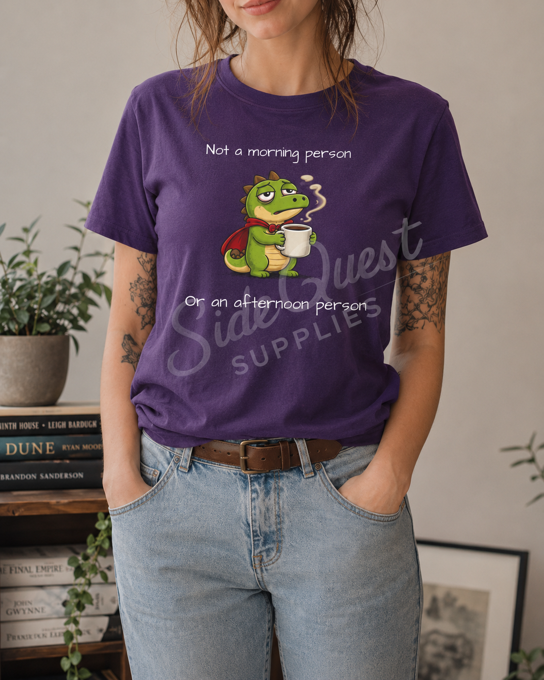 Running on Caffeine and Poor Decisions Shirt, Funny Coffee T-Shirt, Cute Dragon Tee, Caffeine Humor Shirt, Gamer Gift, Engineer and programmer Shirt