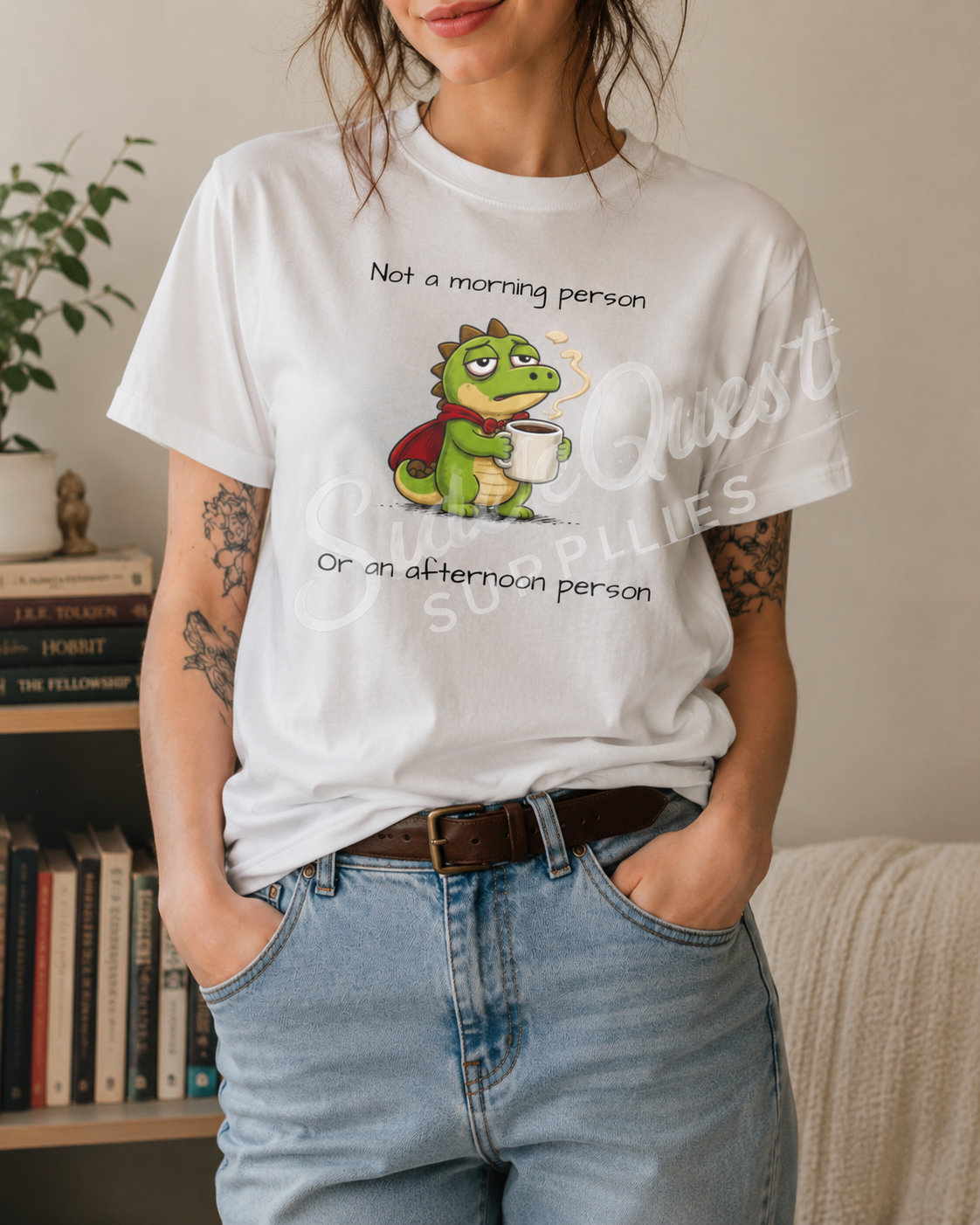 Running on Caffeine and Poor Decisions Shirt, Funny Coffee T-Shirt, Cute Dragon Tee, Caffeine Humor Shirt, Gamer Gift, Engineer and programmer Shirt