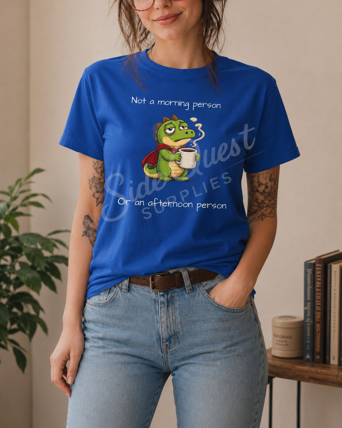 Running on Caffeine and Poor Decisions Shirt, Funny Coffee T-Shirt, Cute Dragon Tee, Caffeine Humor Shirt, Gamer Gift, Engineer and programmer Shirt