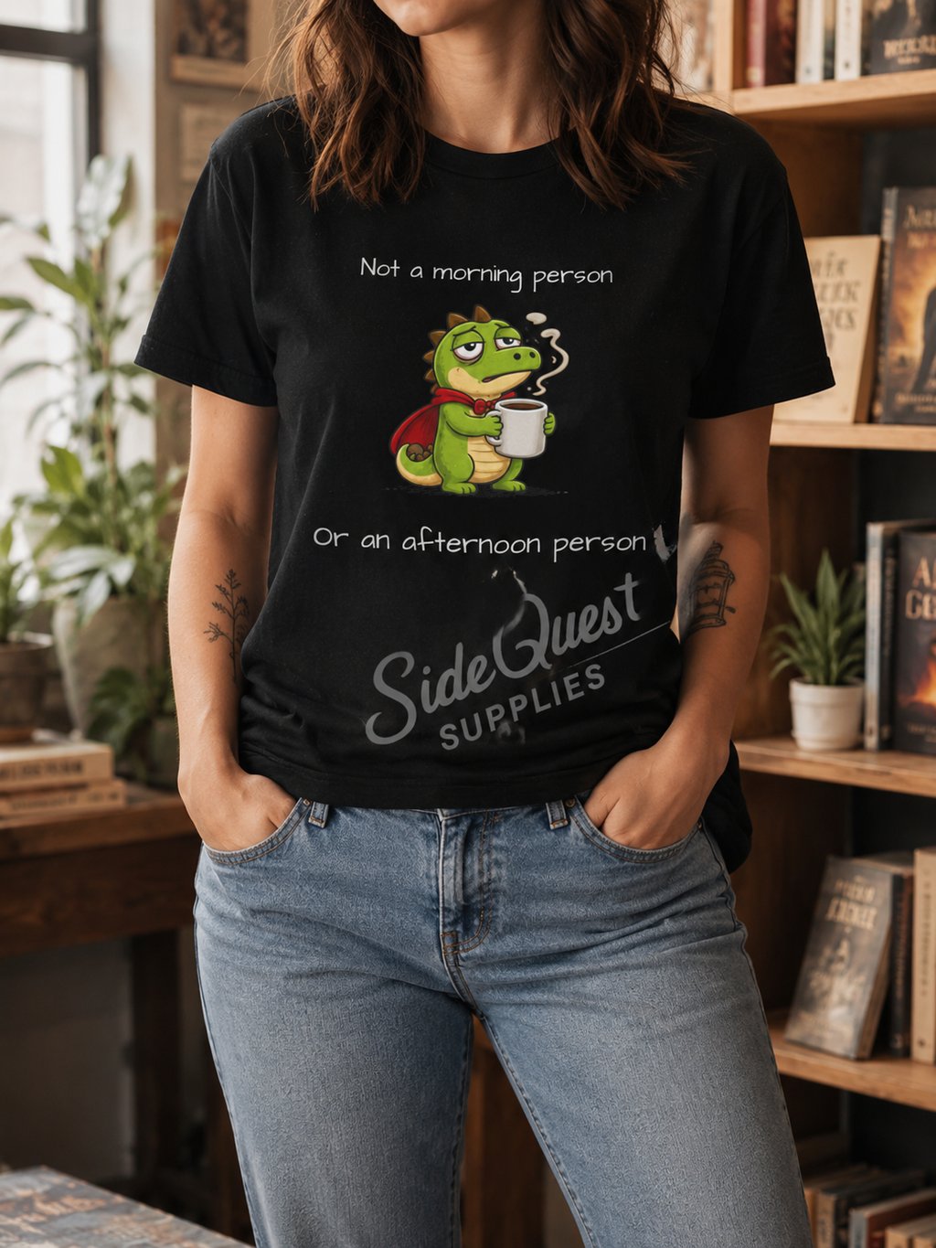 Running on Caffeine and Poor Decisions Shirt, Funny Coffee T-Shirt, Cute Dragon Tee, Caffeine Humor Shirt, Gamer Gift, Engineer and programmer Shirt