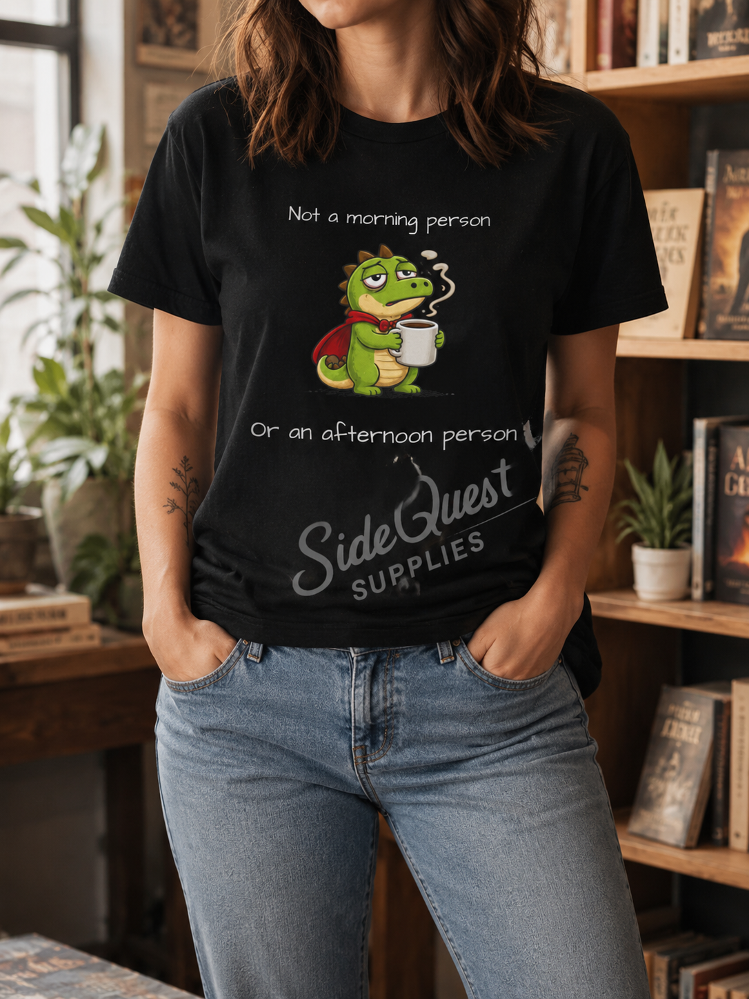 Running on Caffeine and Poor Decisions Shirt, Funny Coffee T-Shirt, Cute Dragon Tee, Caffeine Humor Shirt, Gamer Gift, Engineer and programmer Shirt