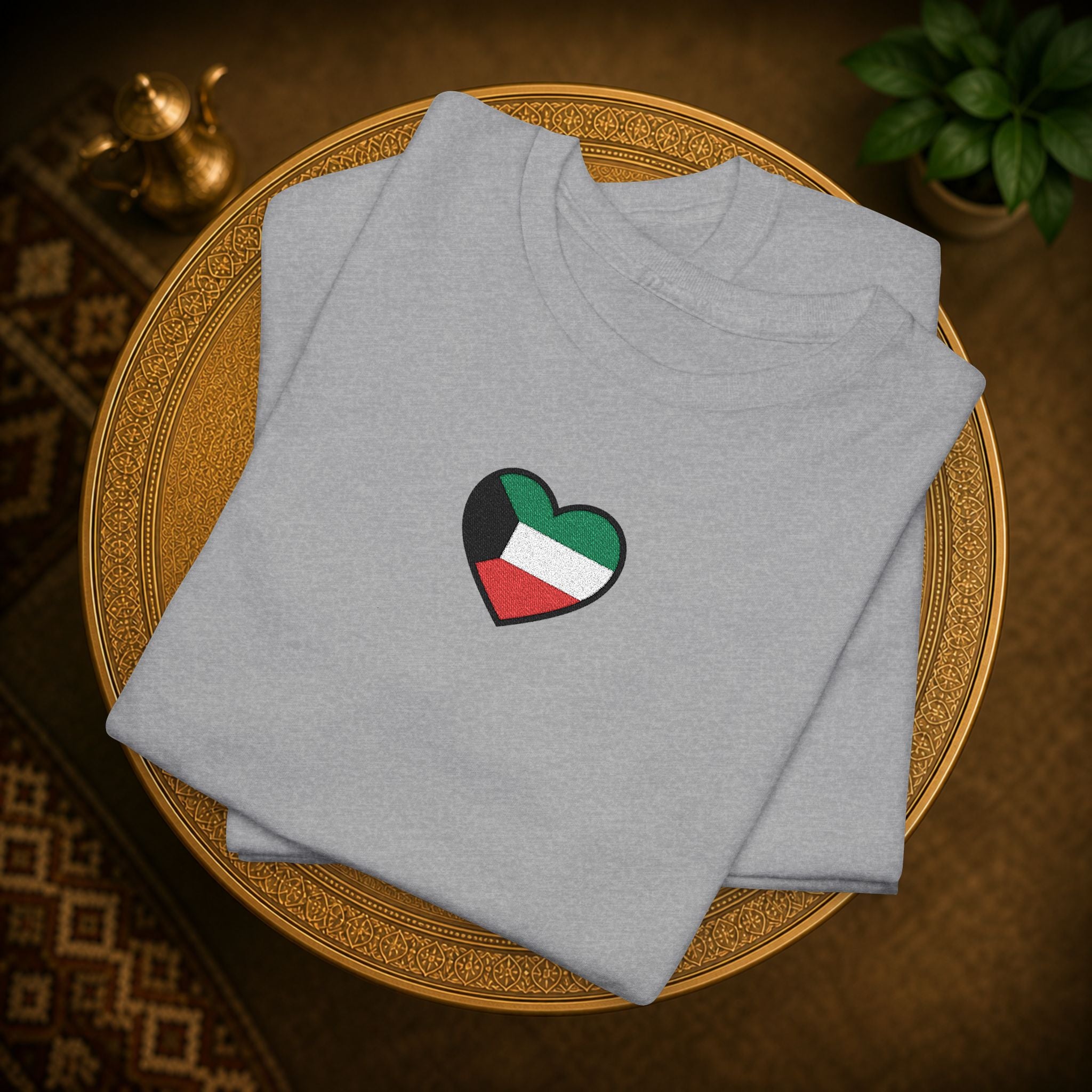 Kuwait heart T-Shirt  (embroidery)