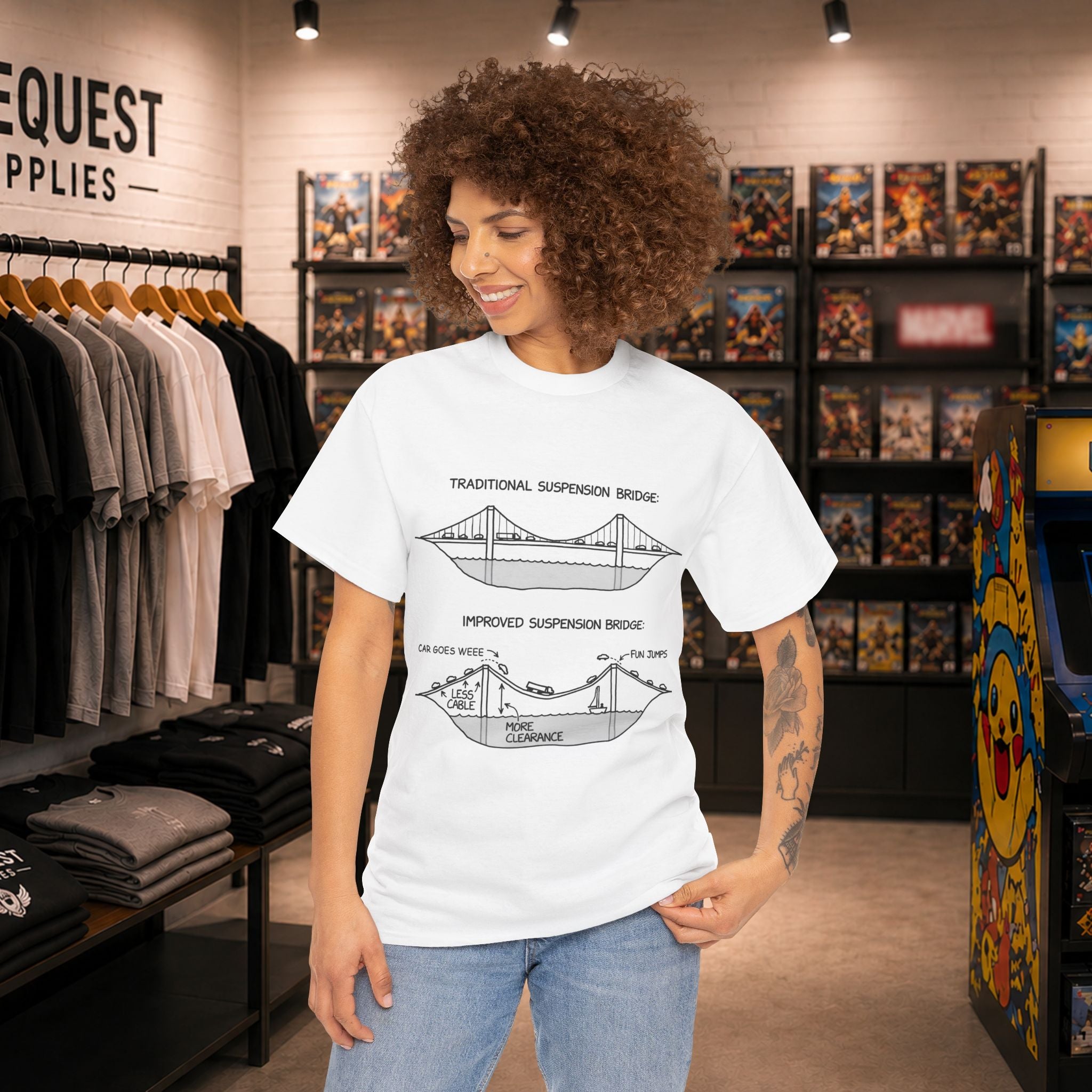 Best bridge design Unisex Heavy Cotton Tee