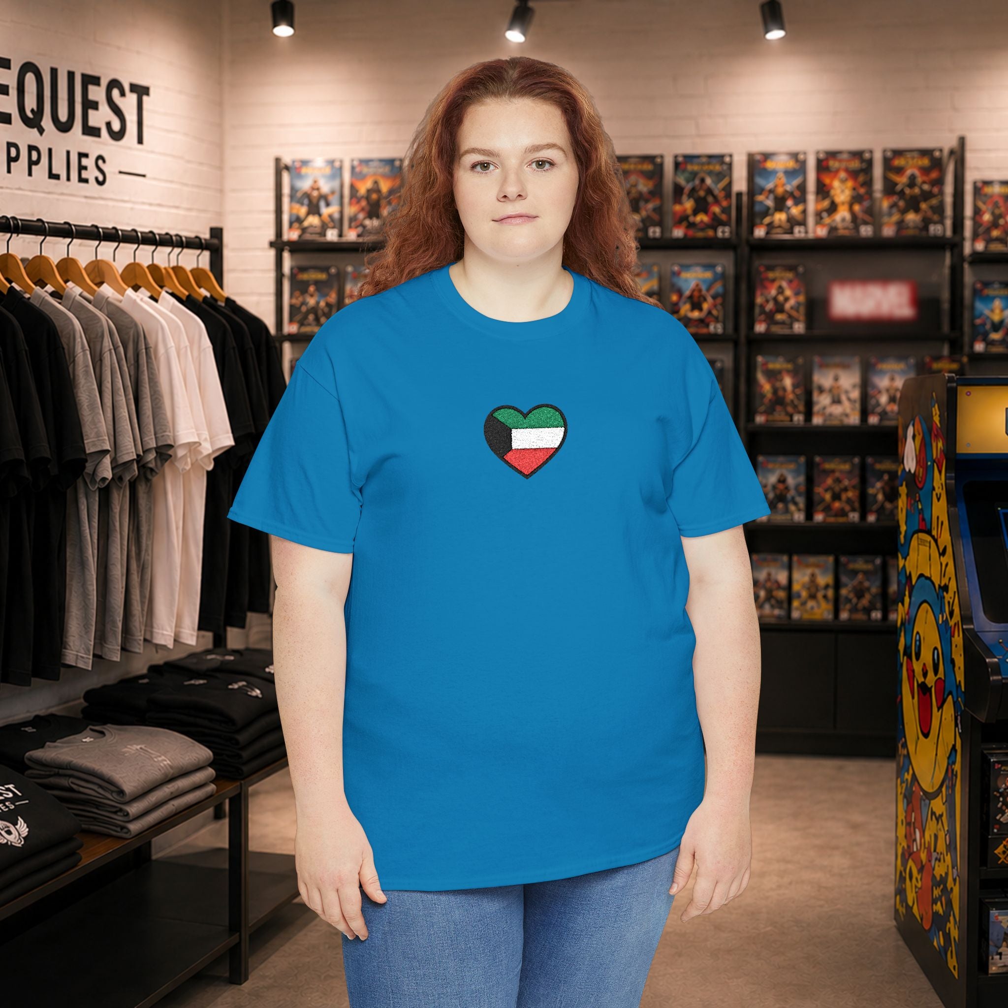 Kuwait heart T-Shirt  (embroidery)