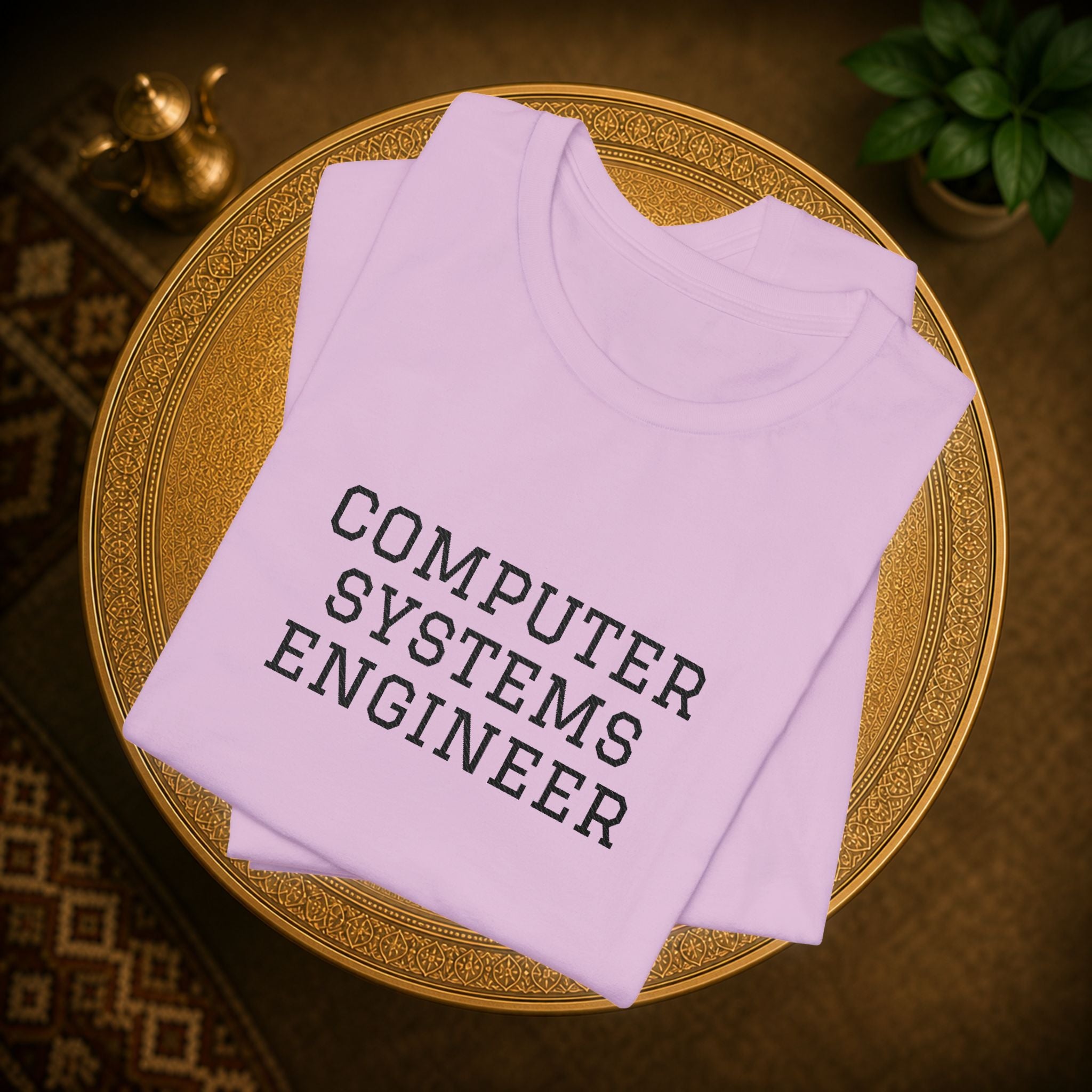 Computer Systems Engineer T-Shirt | Text Typography Tech Tee