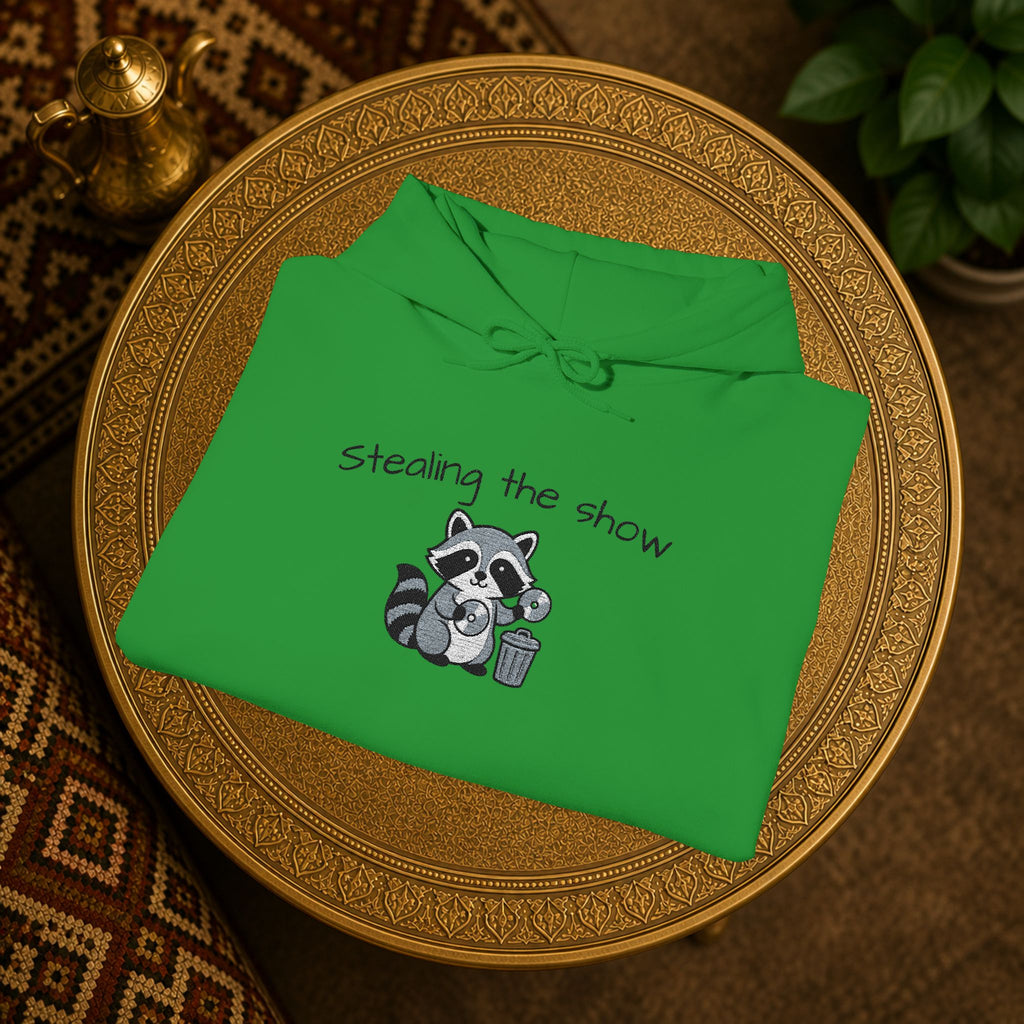 Cute Hedgehog embroidery Hoodie "Stealing the show" — cosy comfy and warm hoodie