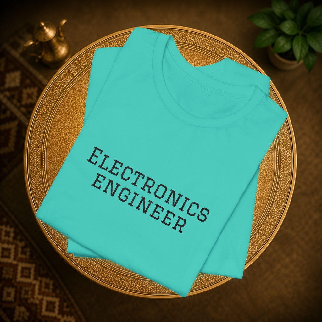 Electronics Engineer T-Shirt | Embroidery Tech Tee خياطه