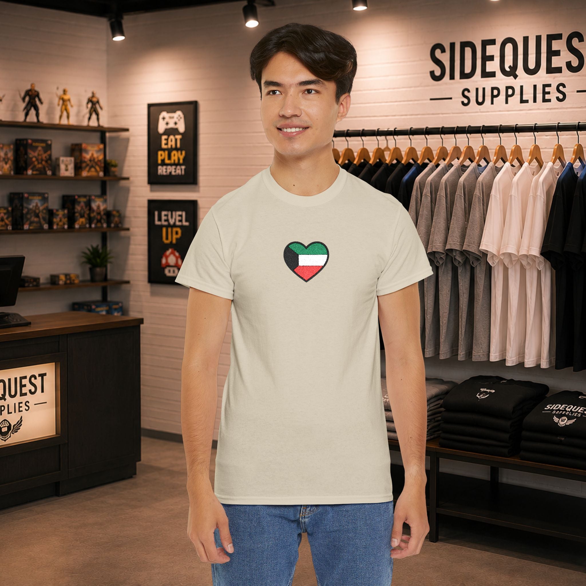 Kuwait heart T-Shirt  (embroidery)