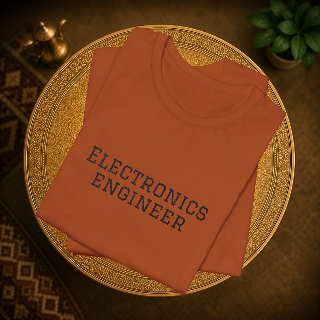 Electronics Engineer T-Shirt | Embroidery Tech Tee خياطه