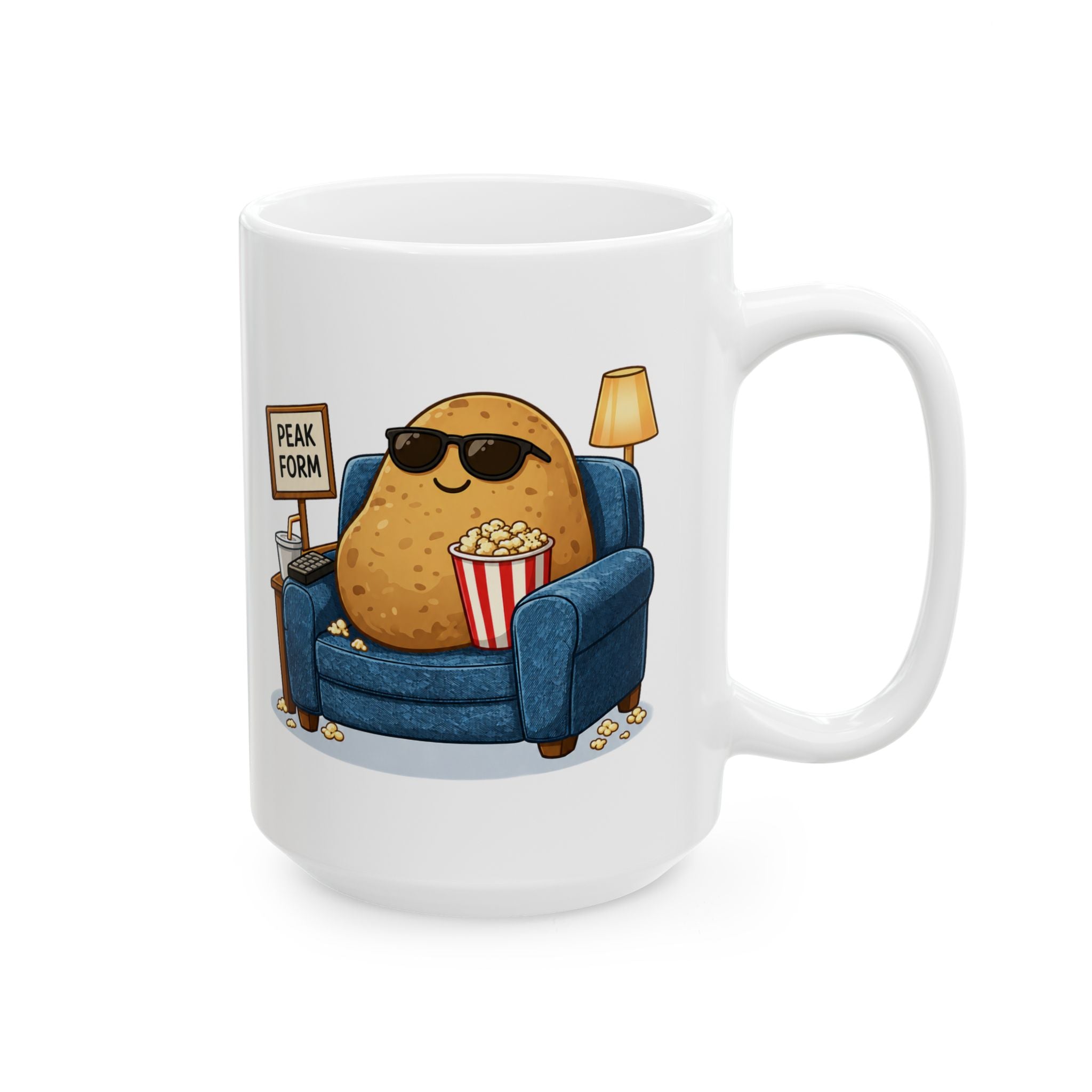 Peak Form Couch Potato Ceramic Mug in 11oz/15oz