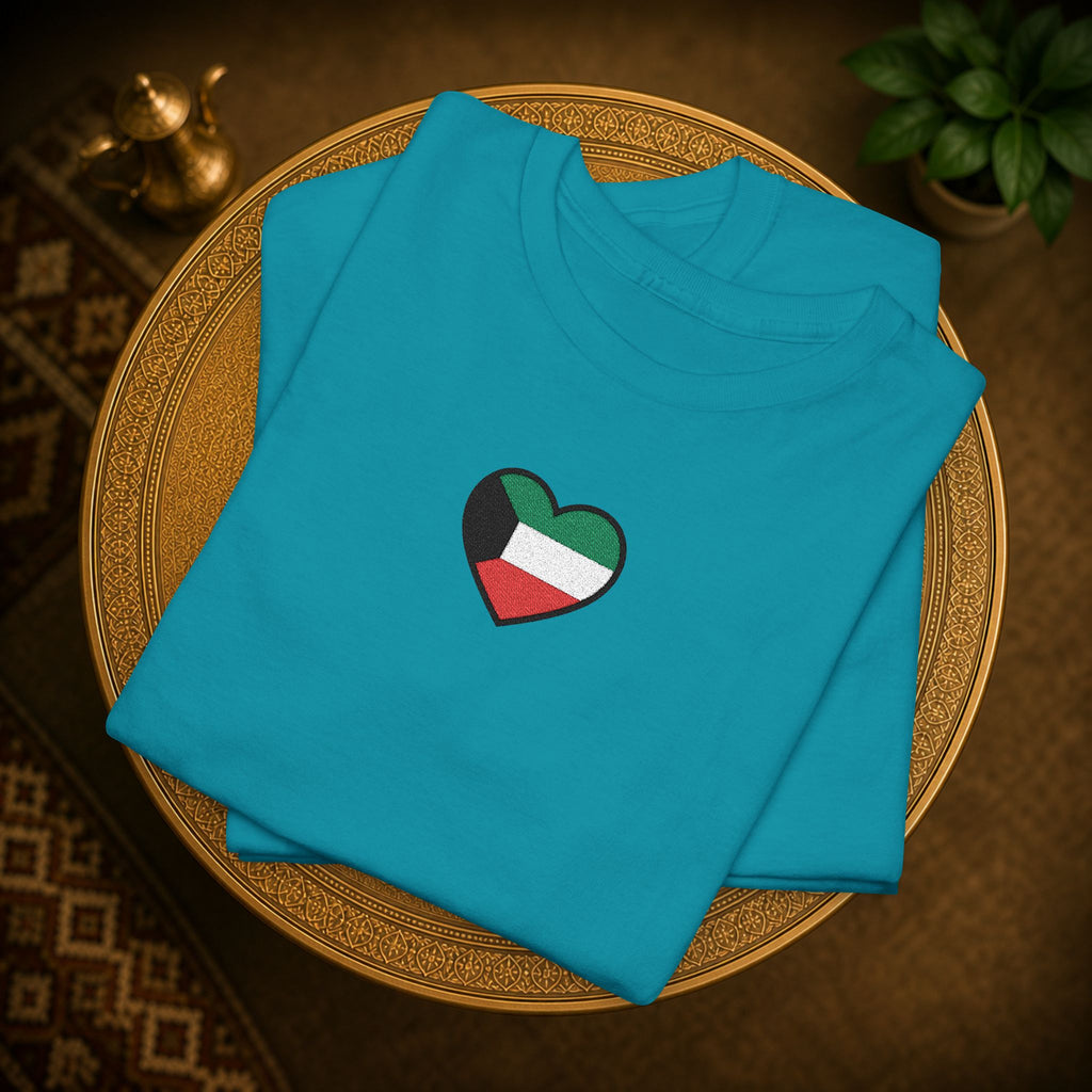 Kuwait heart T-Shirt  (embroidery)
