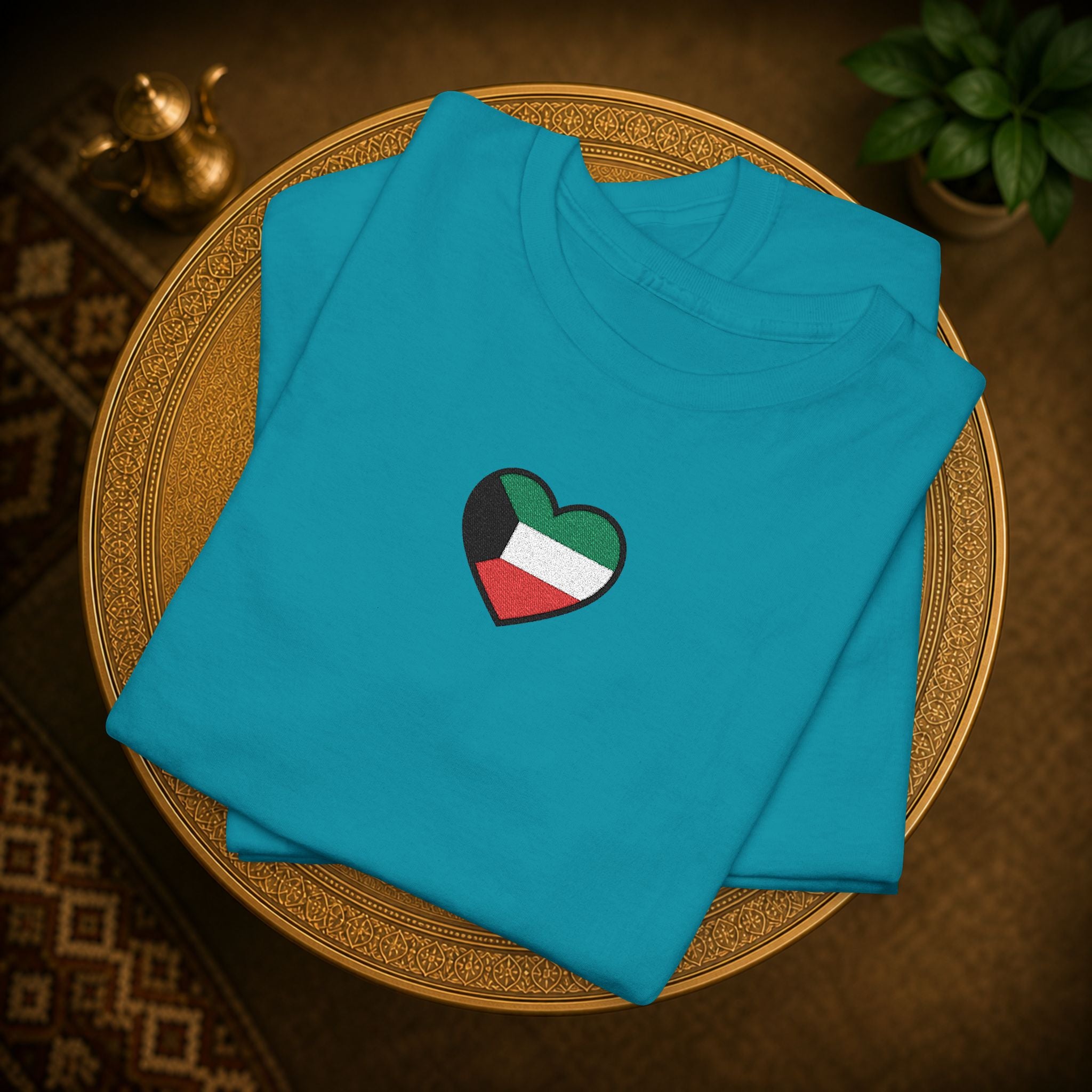 Kuwait heart T-Shirt  (embroidery)