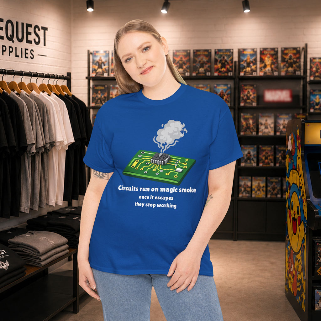 Circuits Run on Magic Smoke ⚡💨😅 Unisex Heavy Cotton Tee