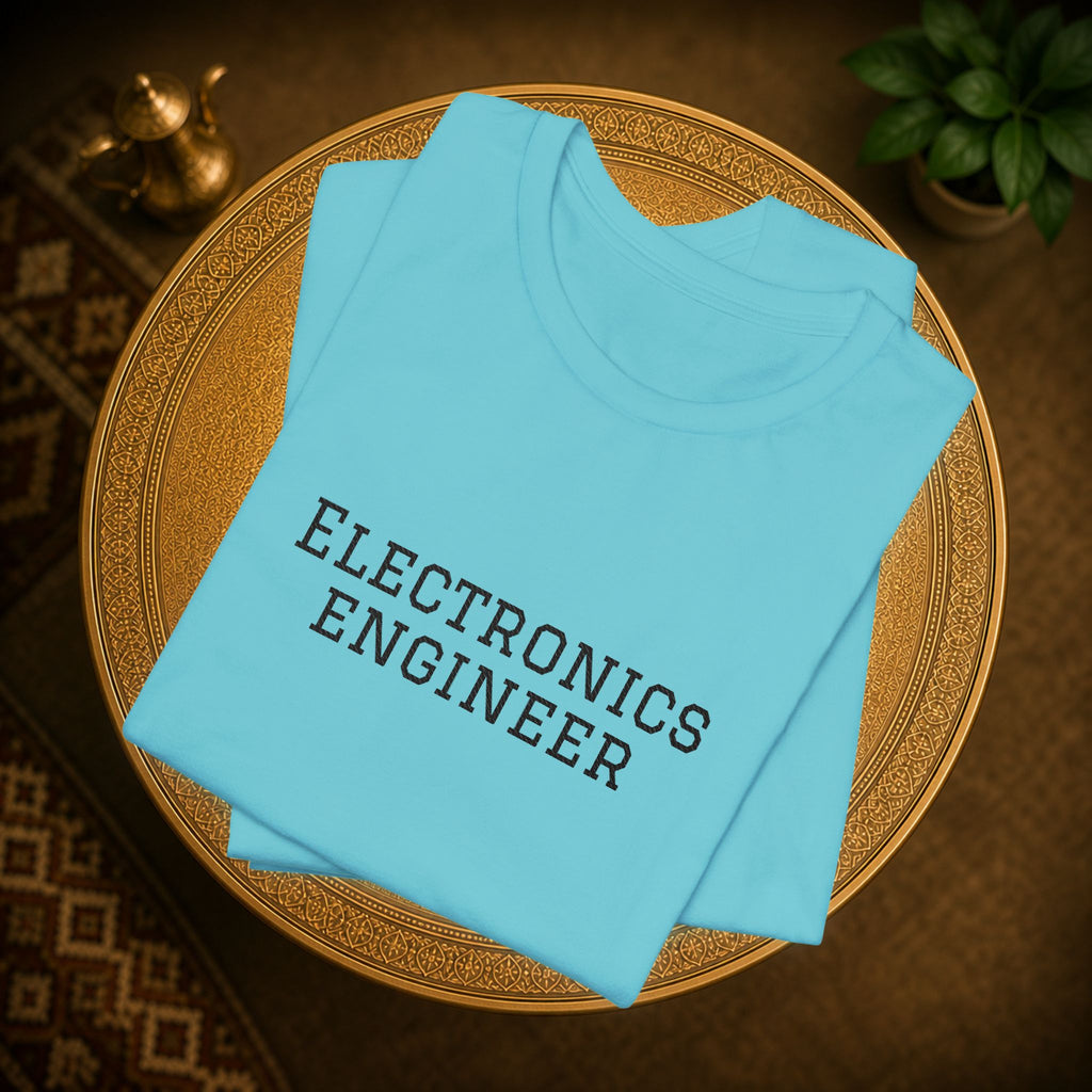 Electronics Engineer T-Shirt | Embroidery Tech Tee خياطه