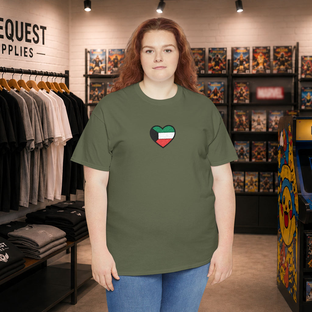 Kuwait heart T-Shirt  (embroidery)