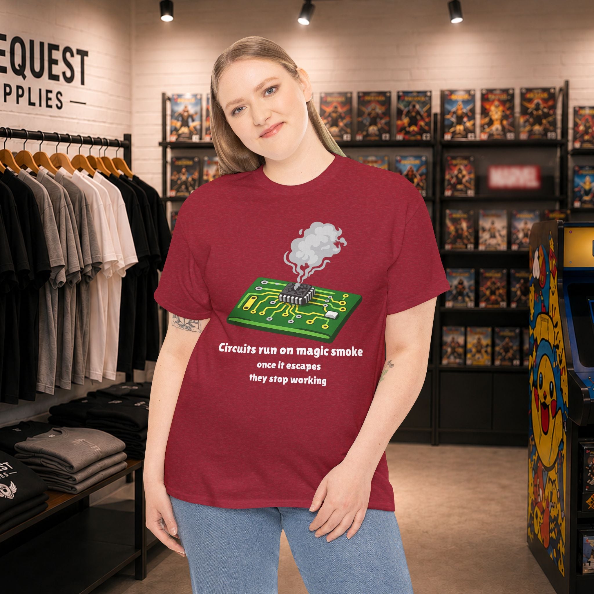 Circuits Run on Magic Smoke ⚡💨😅 Unisex Heavy Cotton Tee