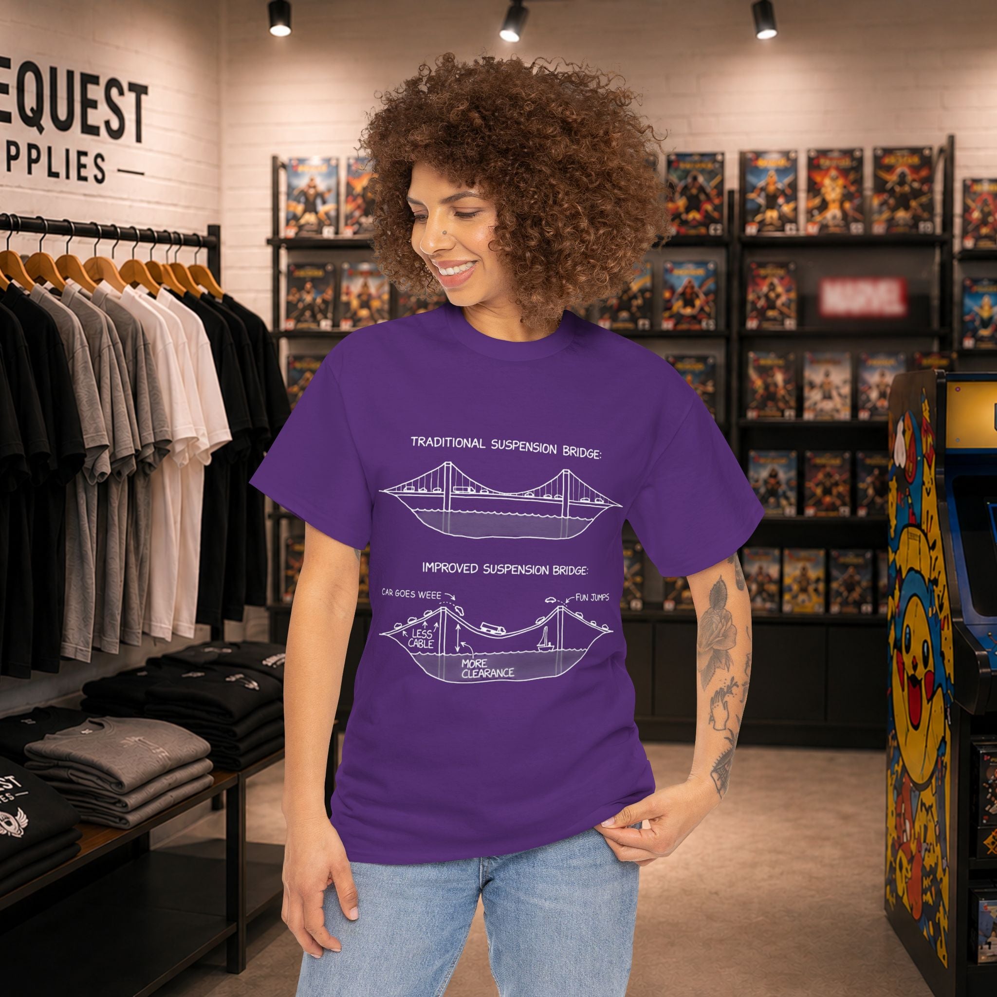 Best bridge design Unisex Heavy Cotton Tee