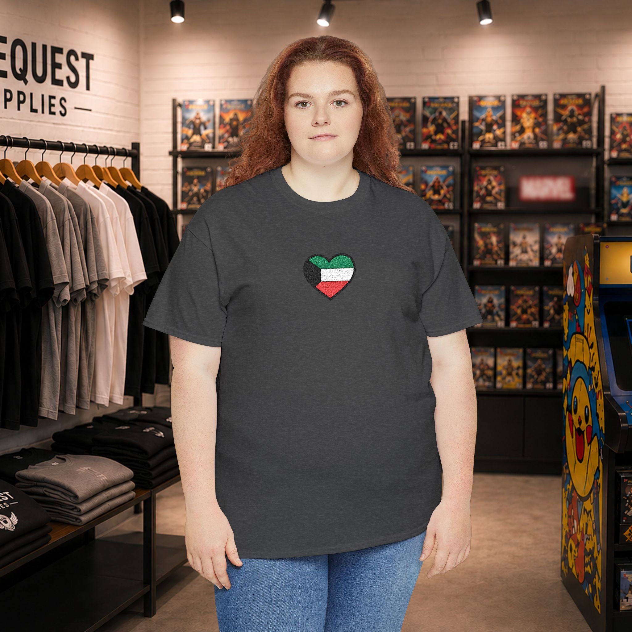 Kuwait heart T-Shirt  (embroidery)