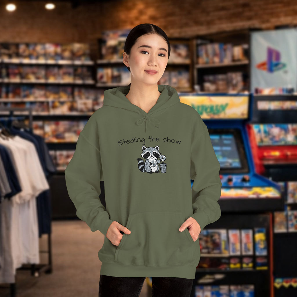 Cute Hedgehog embroidery Hoodie "Stealing the show" — cosy comfy and warm hoodie