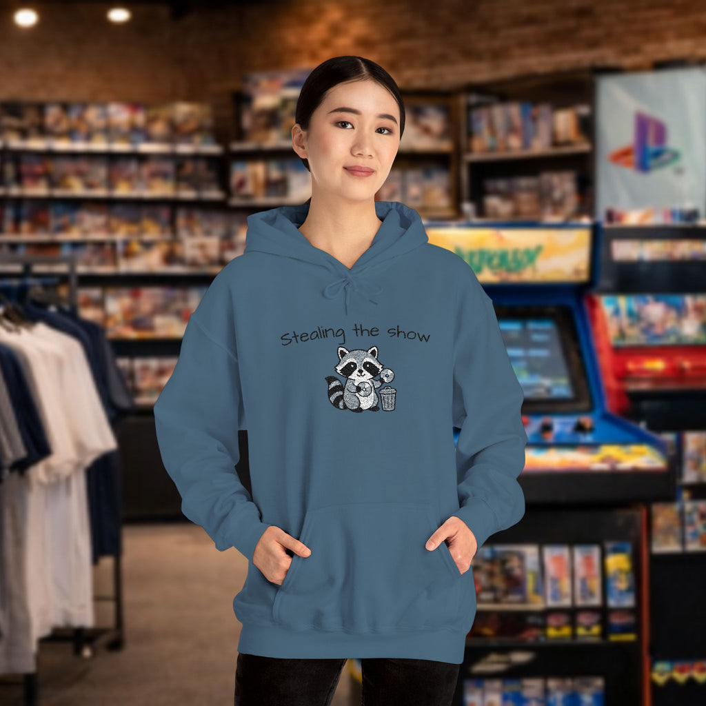 Cute Hedgehog embroidery Hoodie "Stealing the show" — cosy comfy and warm hoodie