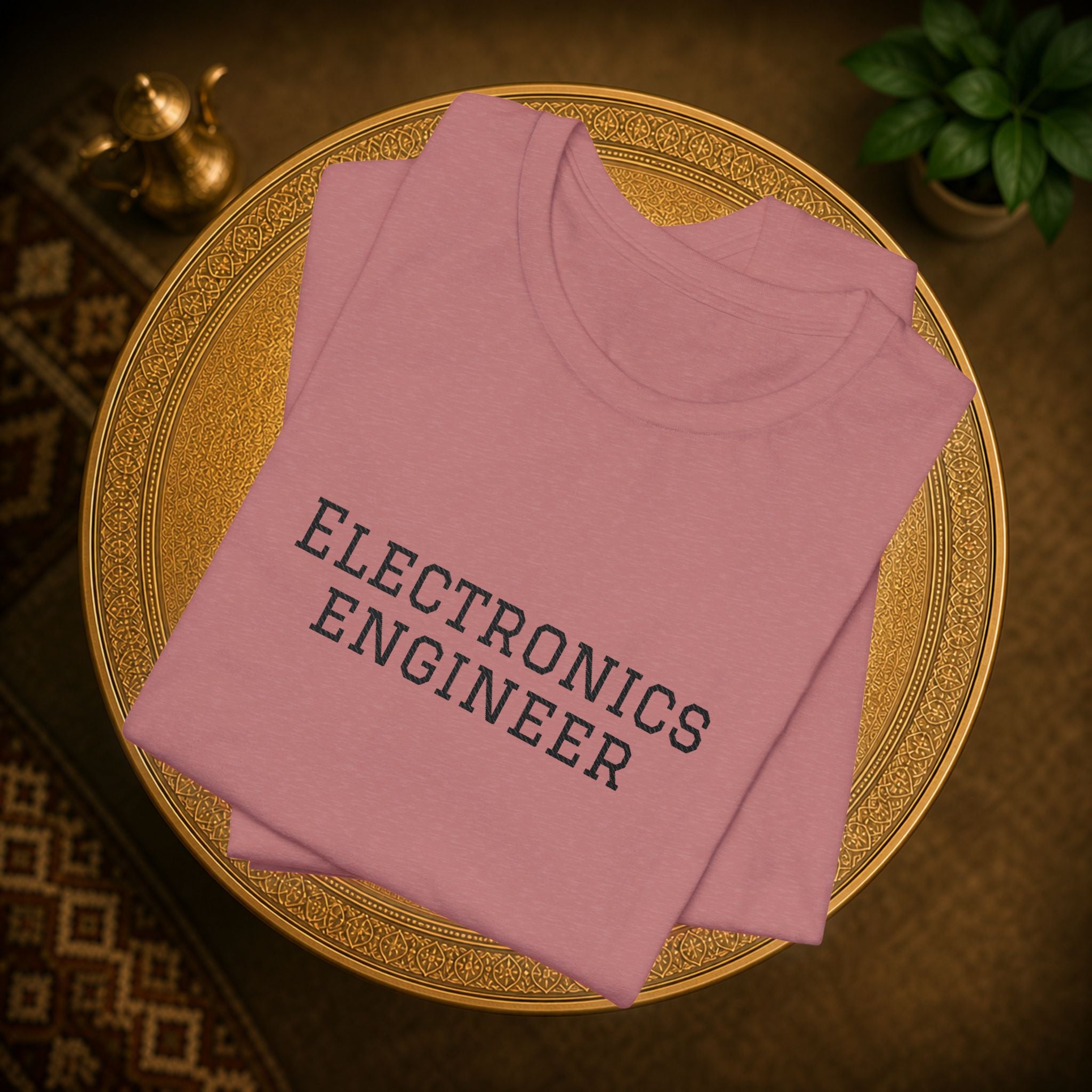 Electronics Engineer T-Shirt | Embroidery Tech Tee خياطه