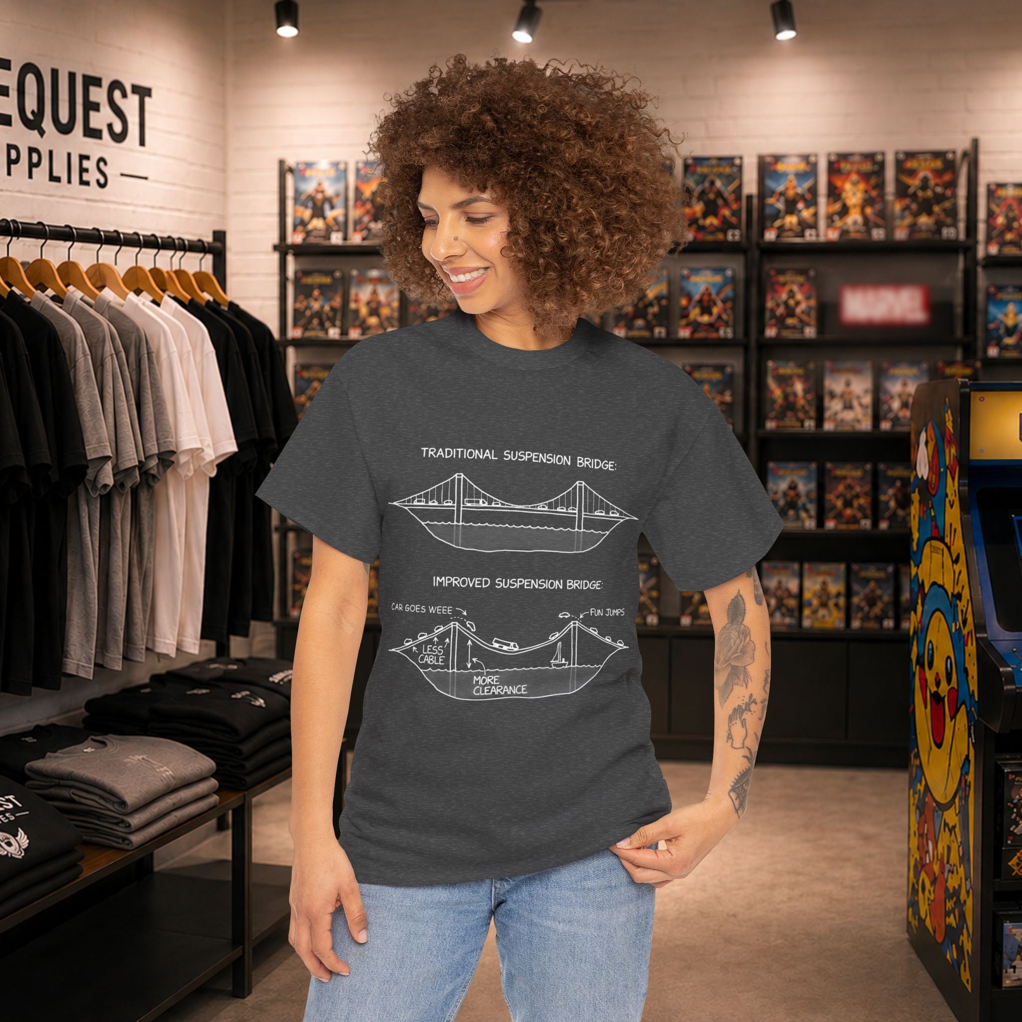 Best bridge design Unisex Heavy Cotton Tee