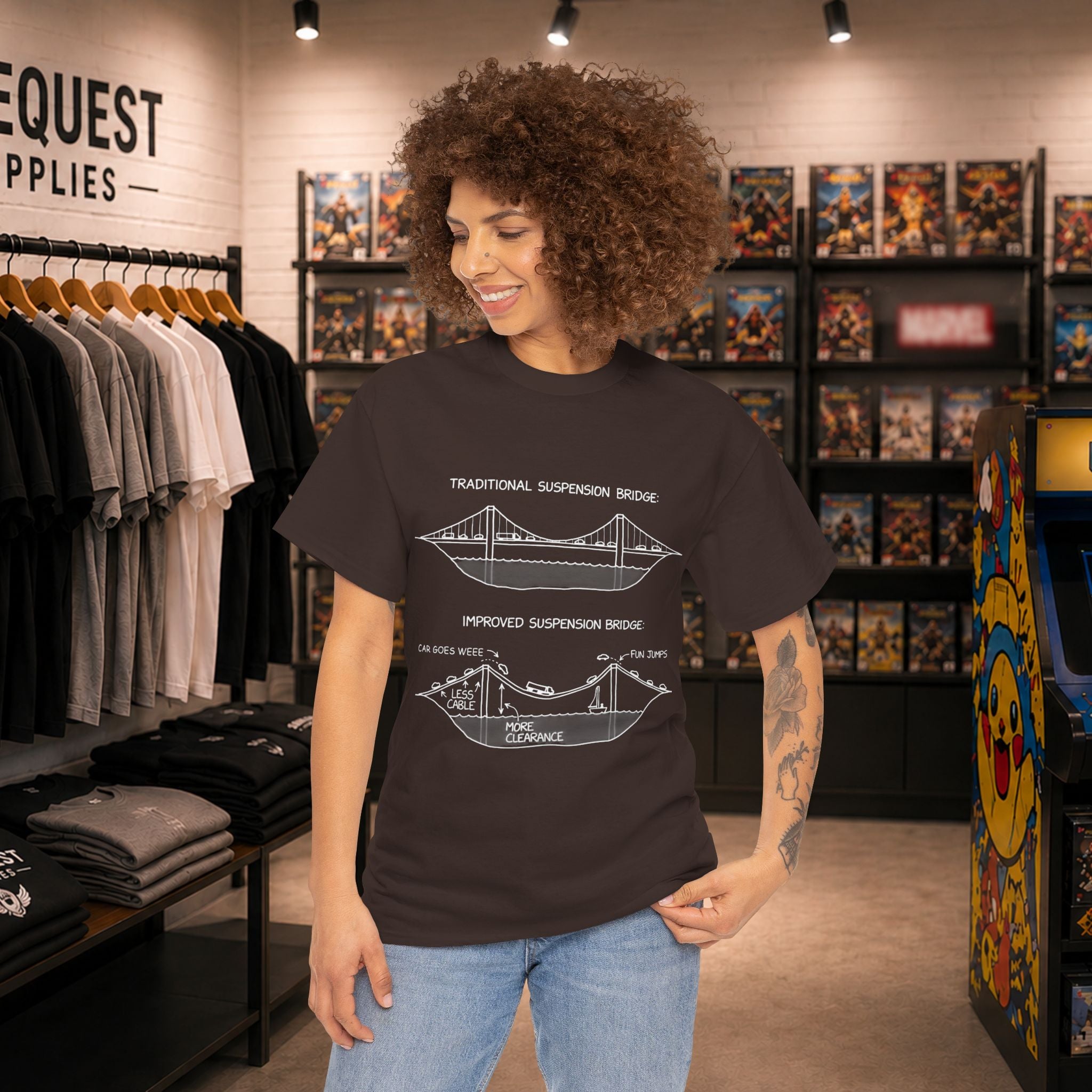 Best bridge design Unisex Heavy Cotton Tee