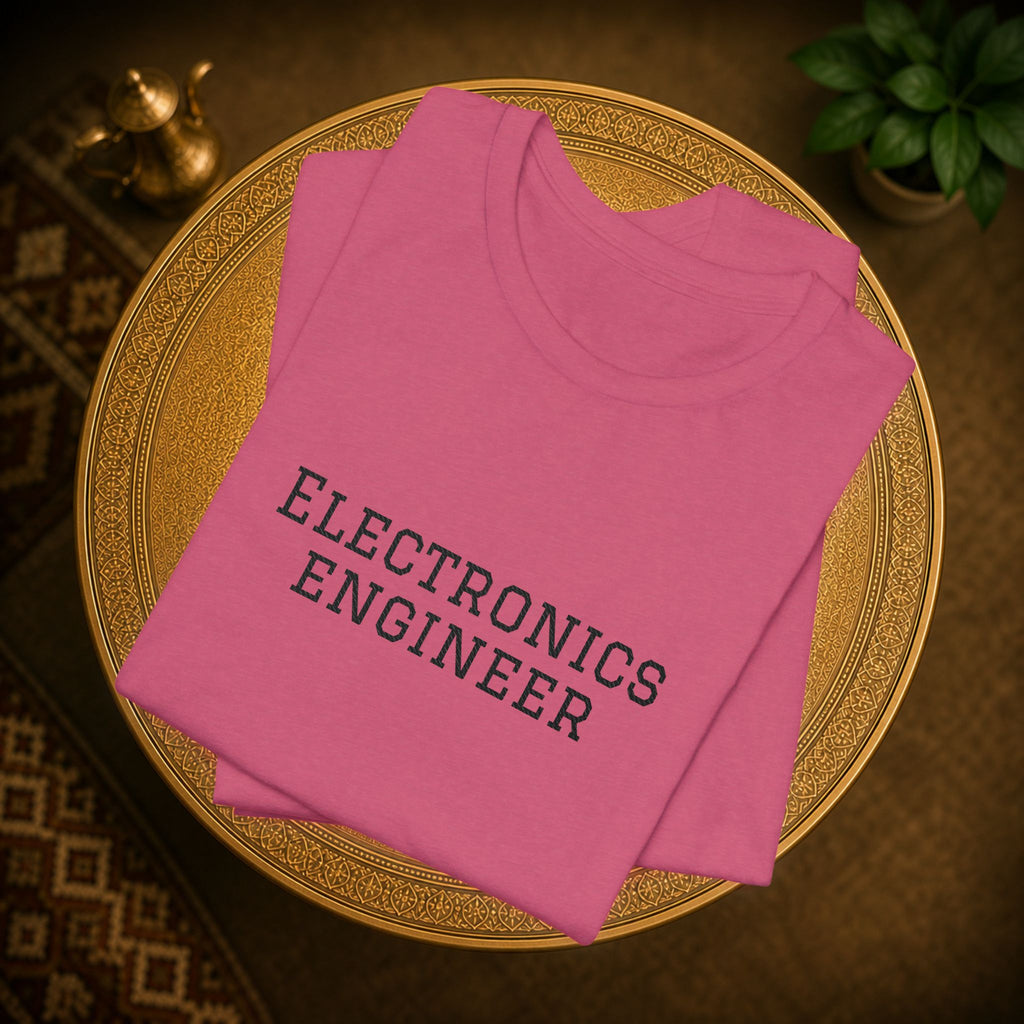 Electronics Engineer T-Shirt | Embroidery Tech Tee خياطه