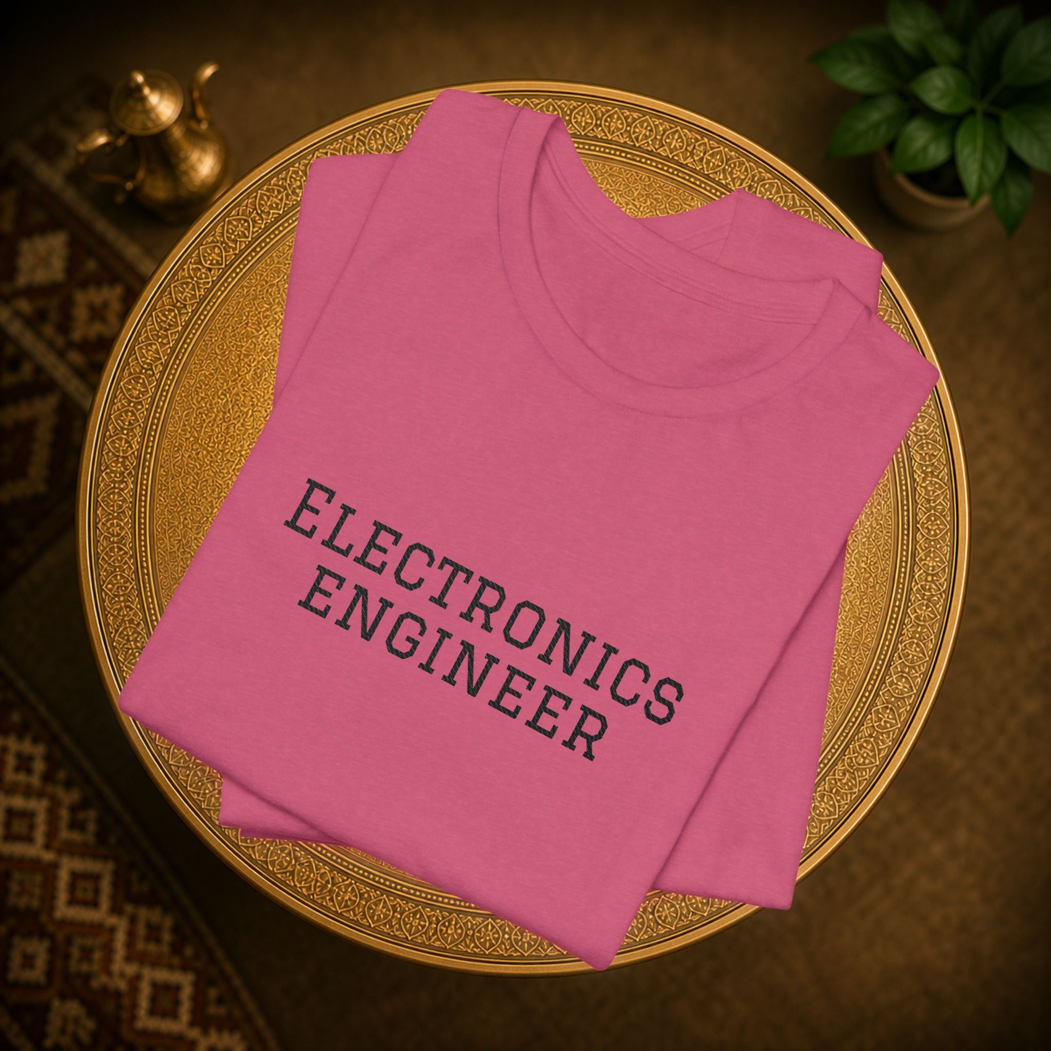 Electronics Engineer T-Shirt | Embroidery Tech Tee خياطه