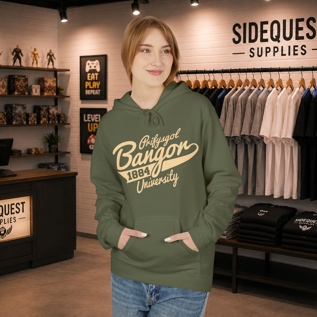 Bangor University hoodie in Beige print